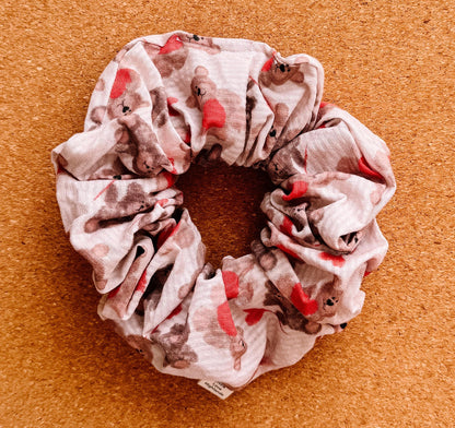 Valentine Bear Scrunchie | XL scrunchie | gift's for her | Valentines Day | XXL scrunchies