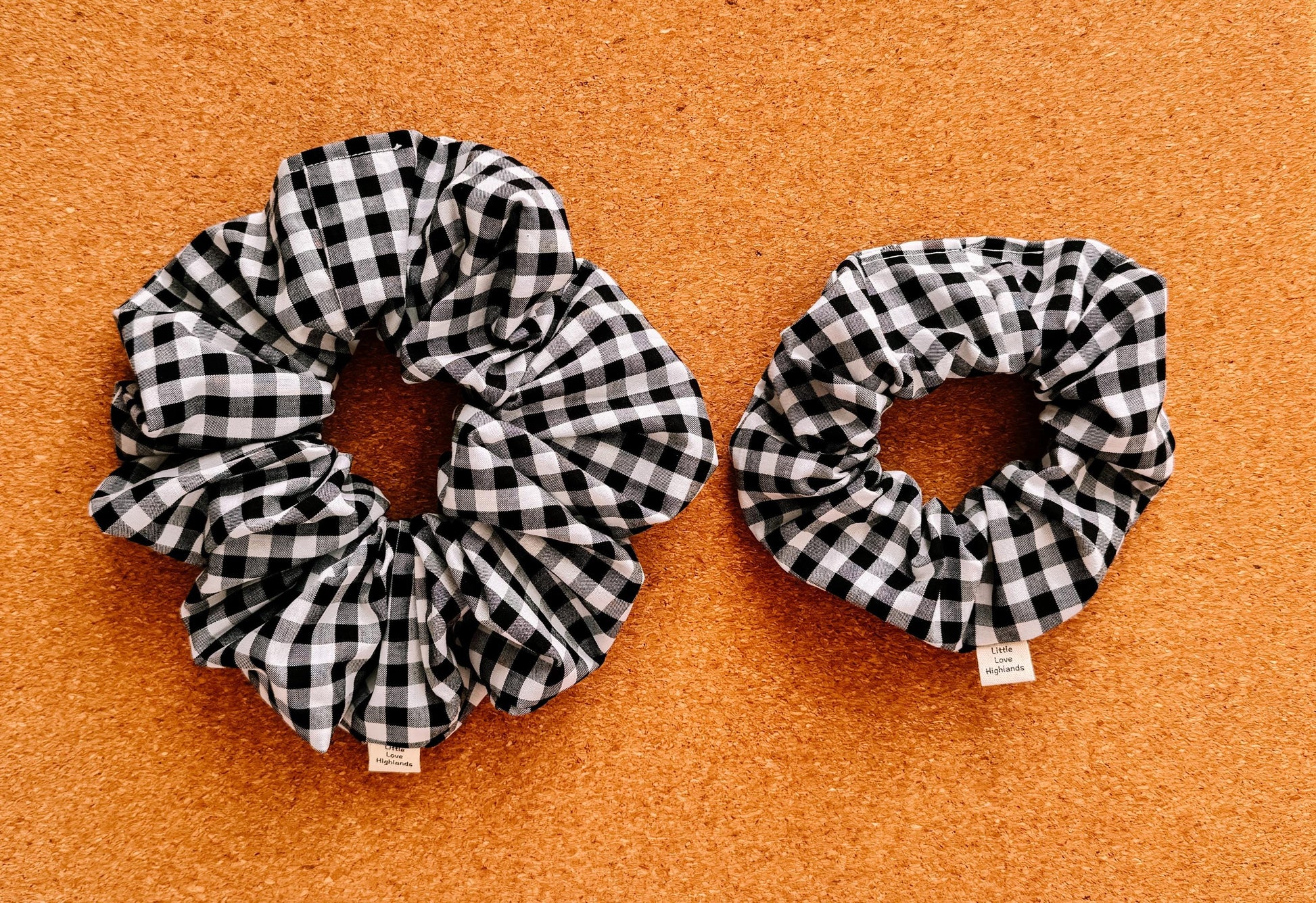 Black & White Gingham Scrunchie | gingham | mini me | gifts for her | XL scrunchie