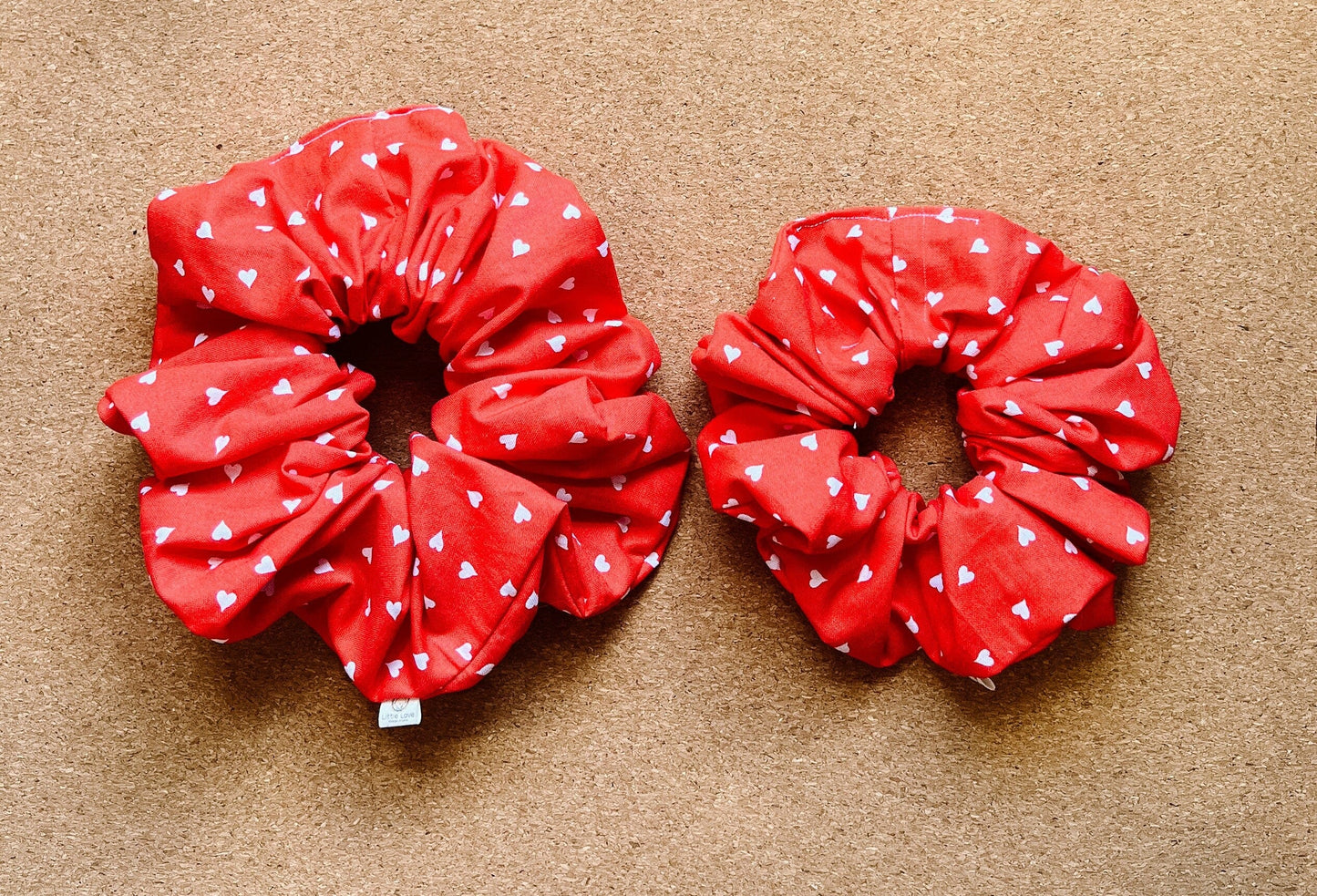 Valentine Hearts Scrunchie | Valentines Day | XL scrunchie | Valentines gift | gift's for her | Hearts | free shipping