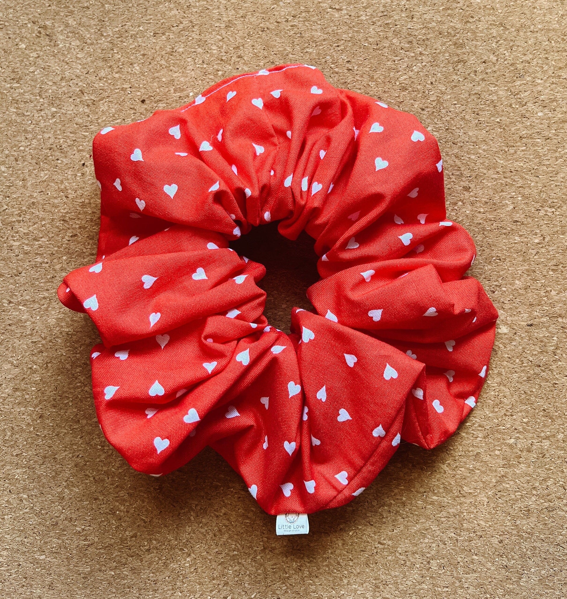 Valentine Hearts Scrunchie | Valentines Day | XL scrunchie | Valentines gift | gift's for her | Hearts | free shipping