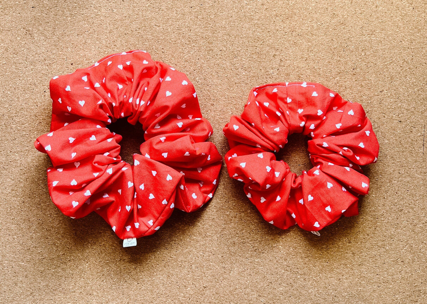 Valentine Hearts Scrunchie | Valentines Day | XL scrunchie | Valentines gift | gift's for her | Hearts | free shipping