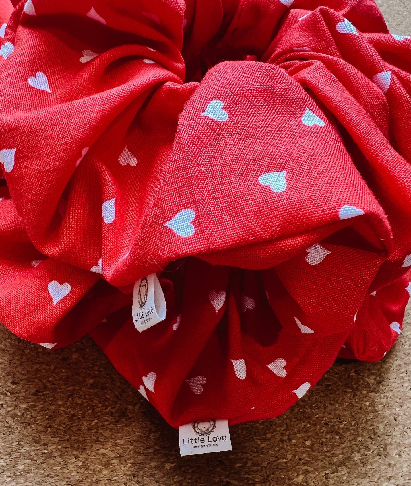 Valentine Hearts Scrunchie | Valentines Day | XL scrunchie | Valentines gift | gift's for her | Hearts | free shipping